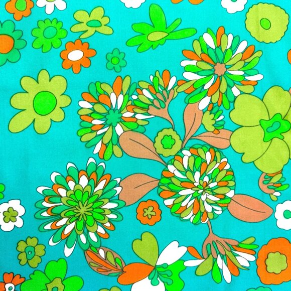 Vintage Mod Retro Polyester Scarf Signed EB - Made in Italy - 27" Square - Picture 4 of 7